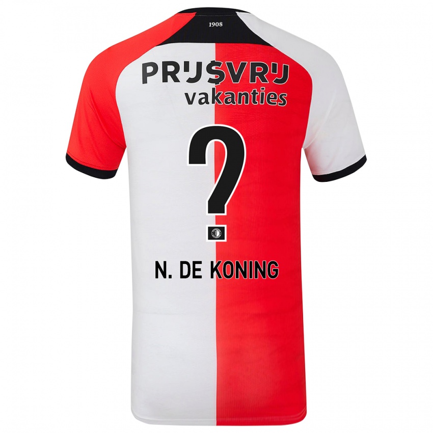 Niño Camiseta Nick De Koning #0 Rojo Blanco 1ª Equipación 2024/25 La Camisa Argentina