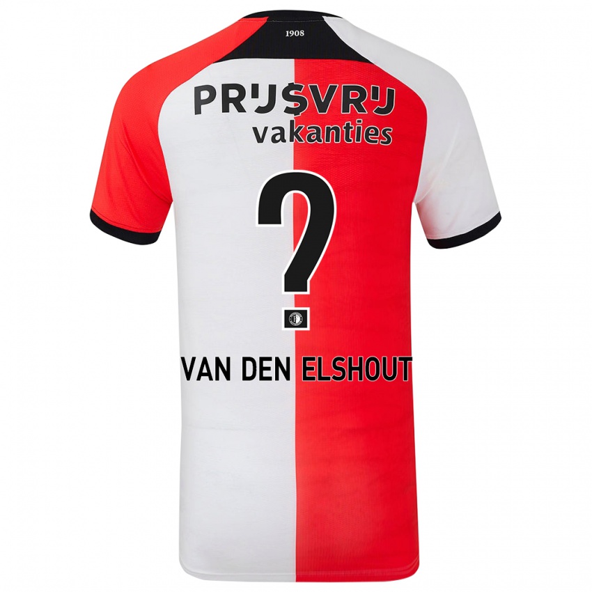 Niño Camiseta Tobias Van Den Elshout #0 Rojo Blanco 1ª Equipación 2024/25 La Camisa Argentina