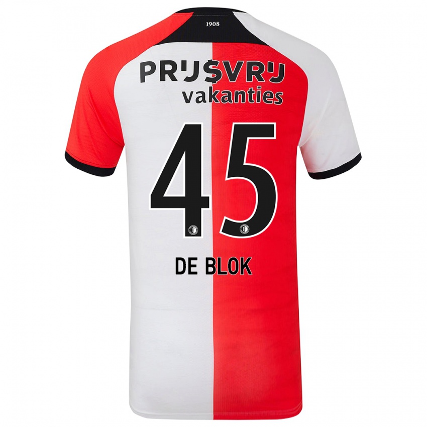 Niño Camiseta Lars De Blok #45 Rojo Blanco 1ª Equipación 2024/25 La Camisa Argentina