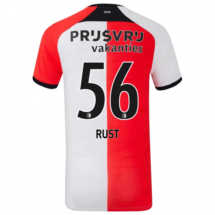 Niño Camiseta Fabiano Rust #56 Rojo Blanco 1ª Equipación 2024/25 La Camisa Argentina