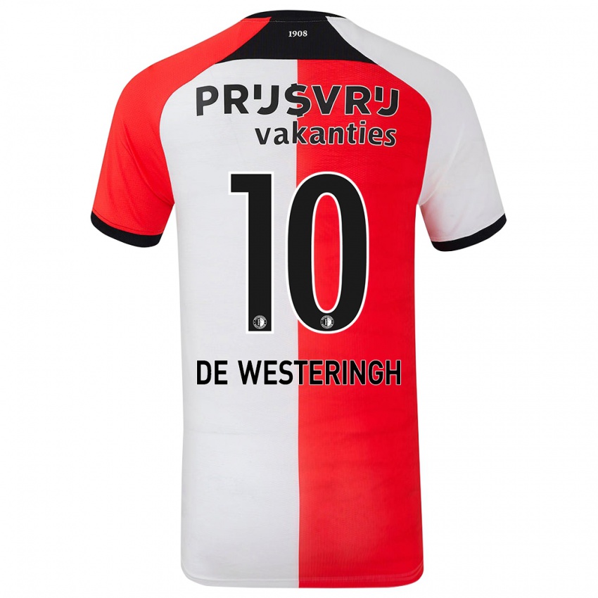 Niño Camiseta Kirsten Van De Westeringh #10 Rojo Blanco 1ª Equipación 2024/25 La Camisa Argentina