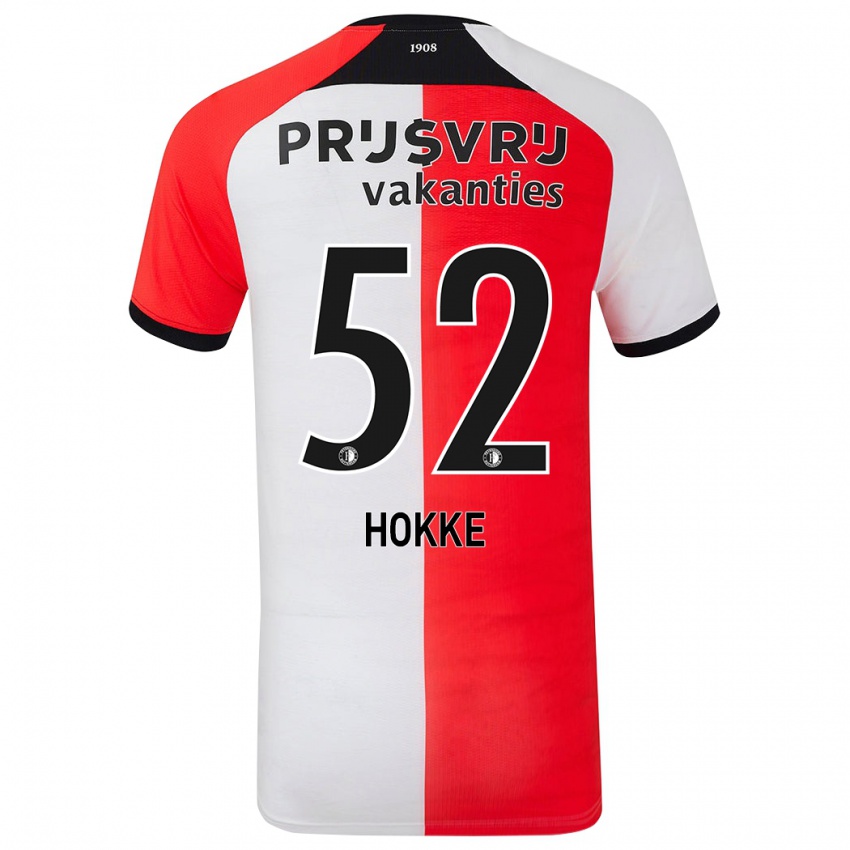 Niño Camiseta Milan Hokke #52 Rojo Blanco 1ª Equipación 2024/25 La Camisa Argentina