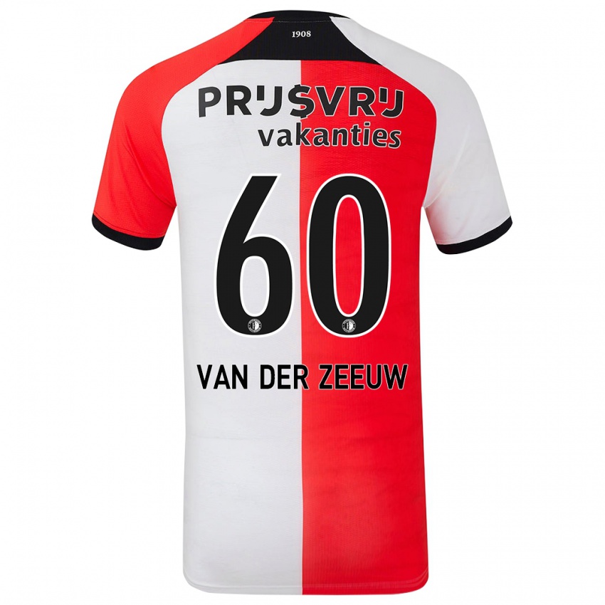 Niño Camiseta Twan Van Der Zeeuw #60 Rojo Blanco 1ª Equipación 2024/25 La Camisa Argentina