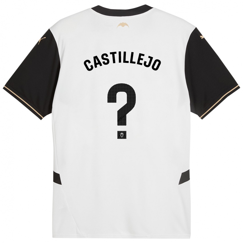 Niño Camiseta Samu Castillejo #0 Blanco Negro 1ª Equipación 2024/25 La Camisa Argentina