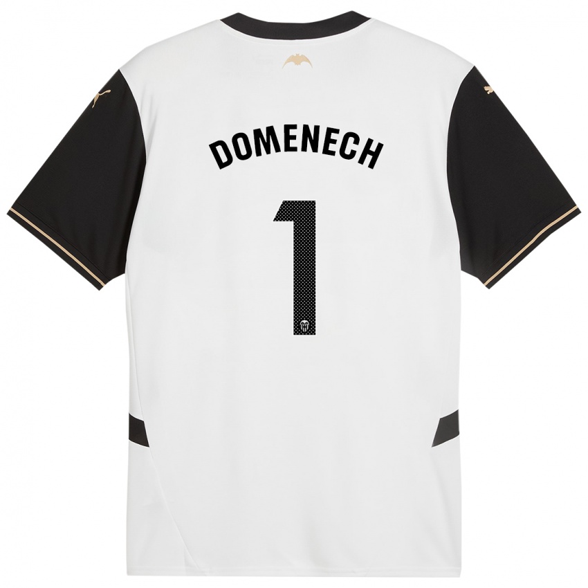 Niño Camiseta Jaume Domenech #1 Blanco Negro 1ª Equipación 2024/25 La Camisa Argentina