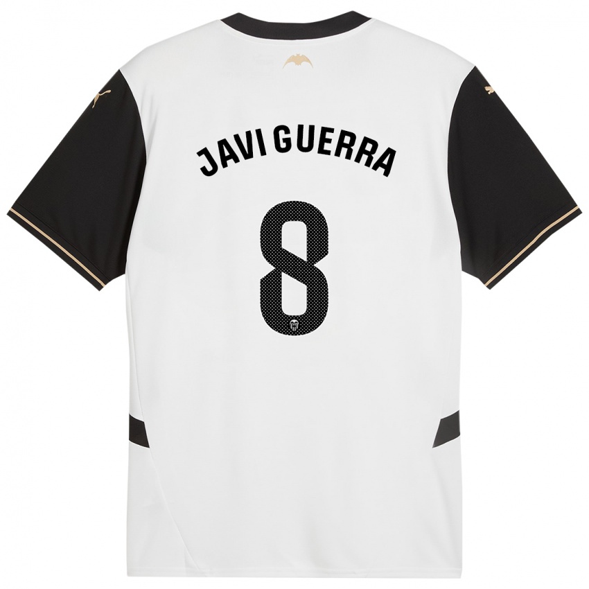 Niño Camiseta Javi Guerra #8 Blanco Negro 1ª Equipación 2024/25 La Camisa Argentina