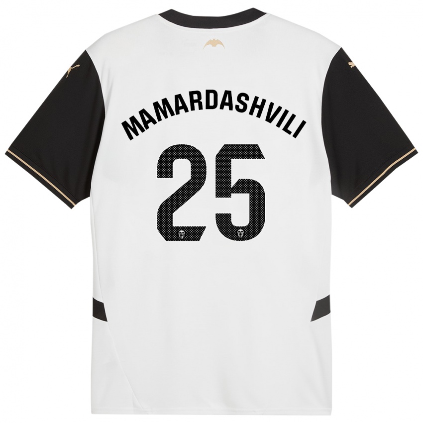 Niño Camiseta Giorgi Mamardashvili #25 Blanco Negro 1ª Equipación 2024/25 La Camisa Argentina