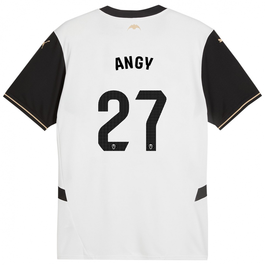 Niño Camiseta Angy #27 Blanco Negro 1ª Equipación 2024/25 La Camisa Argentina