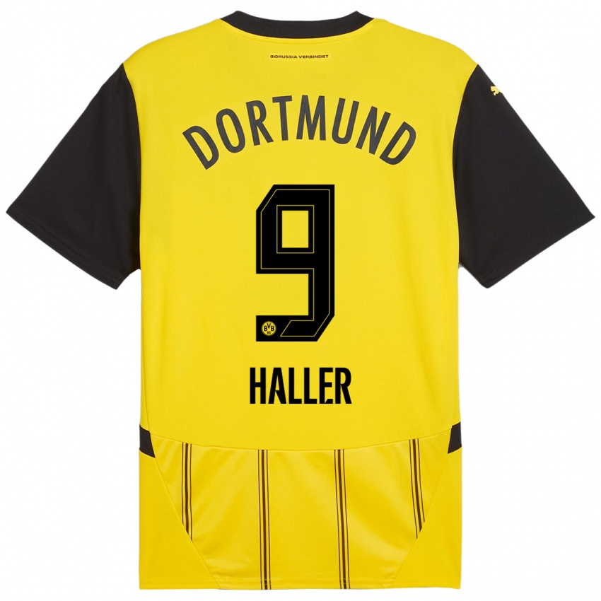 Niño Camiseta Sebastien Haller #9 Amarillo Negro 1ª Equipación 2024/25 La Camisa Argentina