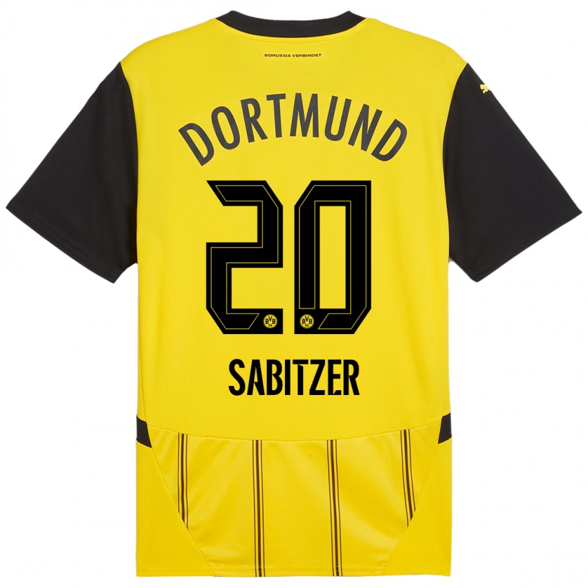 Niño Camiseta Marcel Sabitzer #20 Amarillo Negro 1ª Equipación 2024/25 La Camisa Argentina