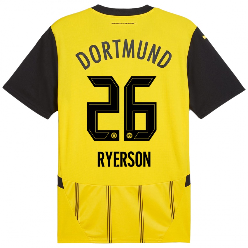 Niño Camiseta Julian Ryerson #26 Amarillo Negro 1ª Equipación 2024/25 La Camisa Argentina