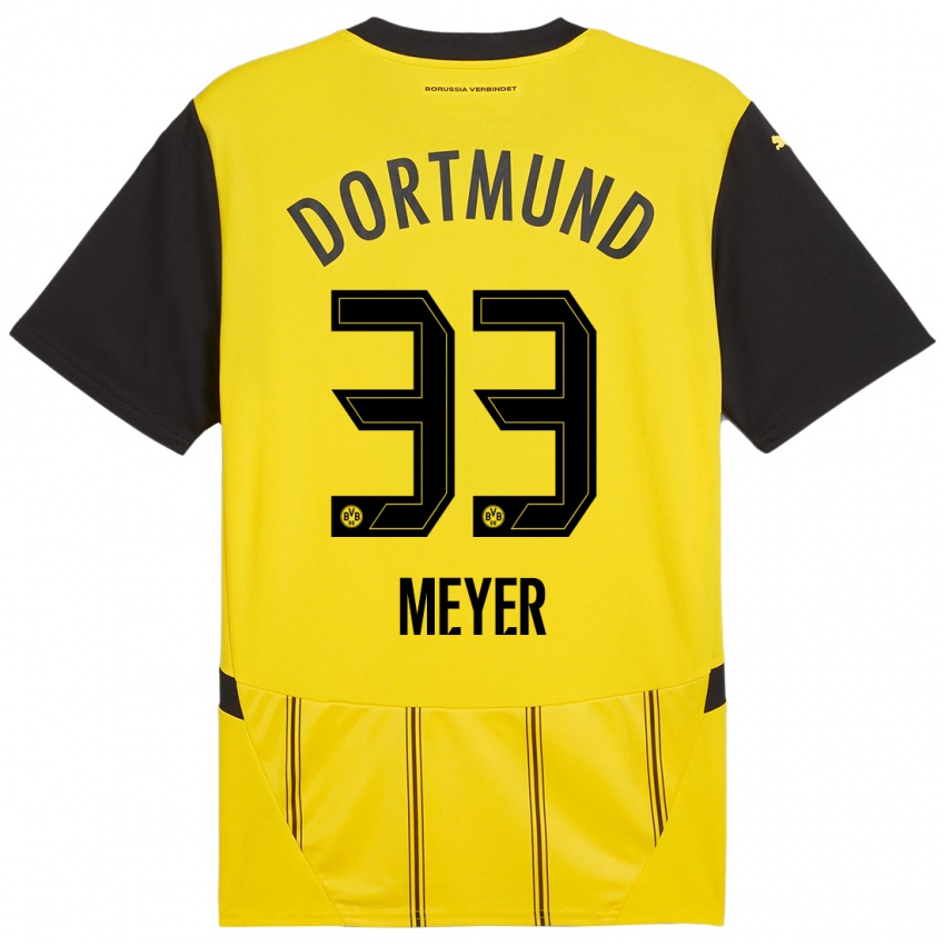 Niño Camiseta Alexander Meyer #33 Amarillo Negro 1ª Equipación 2024/25 La Camisa Argentina