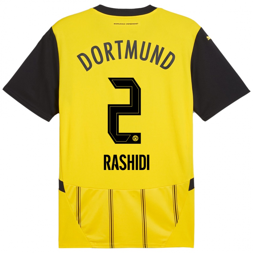 Niño Camiseta William Rashidi #2 Amarillo Negro 1ª Equipación 2024/25 La Camisa Argentina