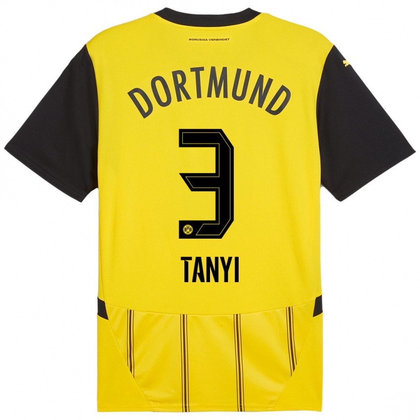 Niño Camiseta Paul Tanyi #3 Amarillo Negro 1ª Equipación 2024/25 La Camisa Argentina