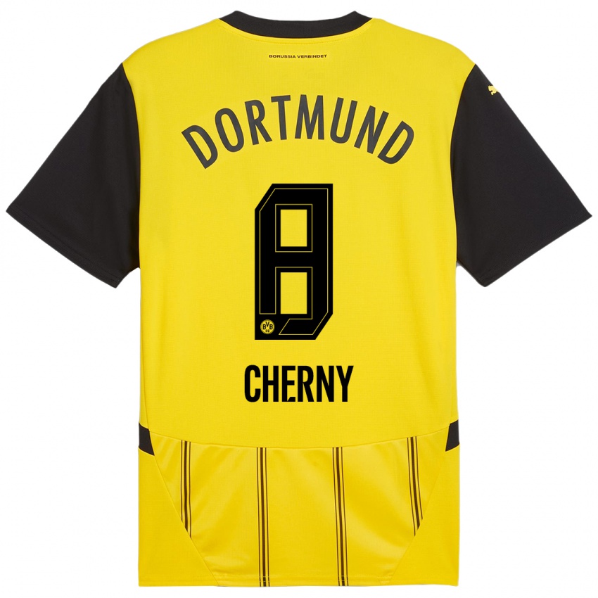 Niño Camiseta Nick Cherny #8 Amarillo Negro 1ª Equipación 2024/25 La Camisa Argentina