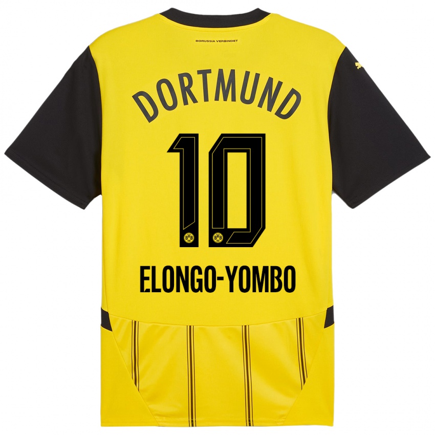 Niño Camiseta Rodney Elongo-Yombo #10 Amarillo Negro 1ª Equipación 2024/25 La Camisa Argentina