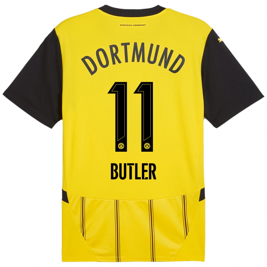 Niño Camiseta Justin Butler #11 Amarillo Negro 1ª Equipación 2024/25 La Camisa Argentina