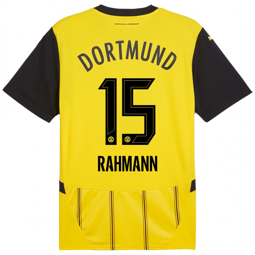 Niño Camiseta Luke Rahmann #15 Amarillo Negro 1ª Equipación 2024/25 La Camisa Argentina