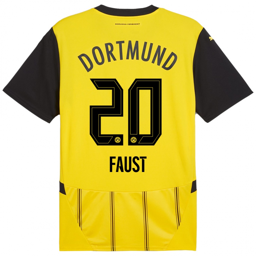 Niño Camiseta Tom Faust #20 Amarillo Negro 1ª Equipación 2024/25 La Camisa Argentina