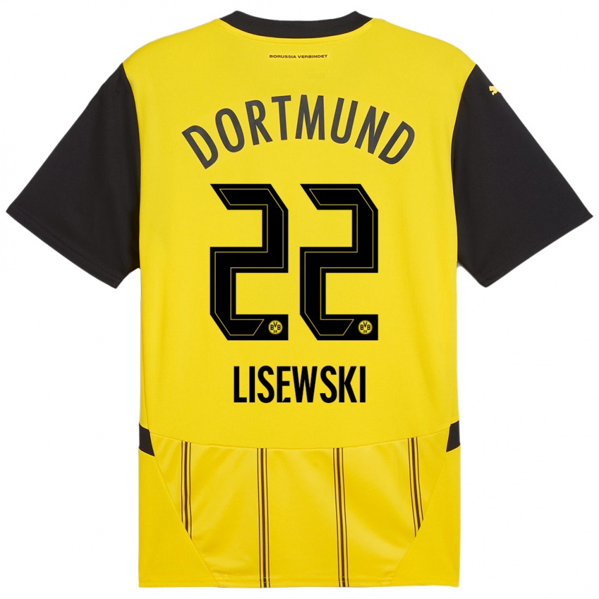 Niño Camiseta Robin Lisewski #22 Amarillo Negro 1ª Equipación 2024/25 La Camisa Argentina