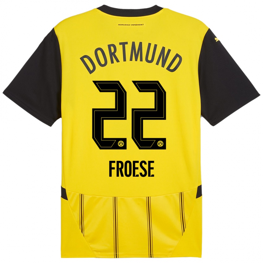 Niño Camiseta Julien Froese #22 Amarillo Negro 1ª Equipación 2024/25 La Camisa Argentina