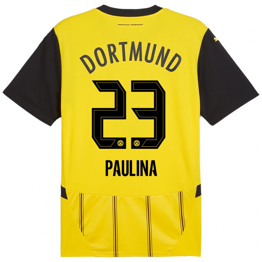 Niño Camiseta Jordi Paulina #23 Amarillo Negro 1ª Equipación 2024/25 La Camisa Argentina