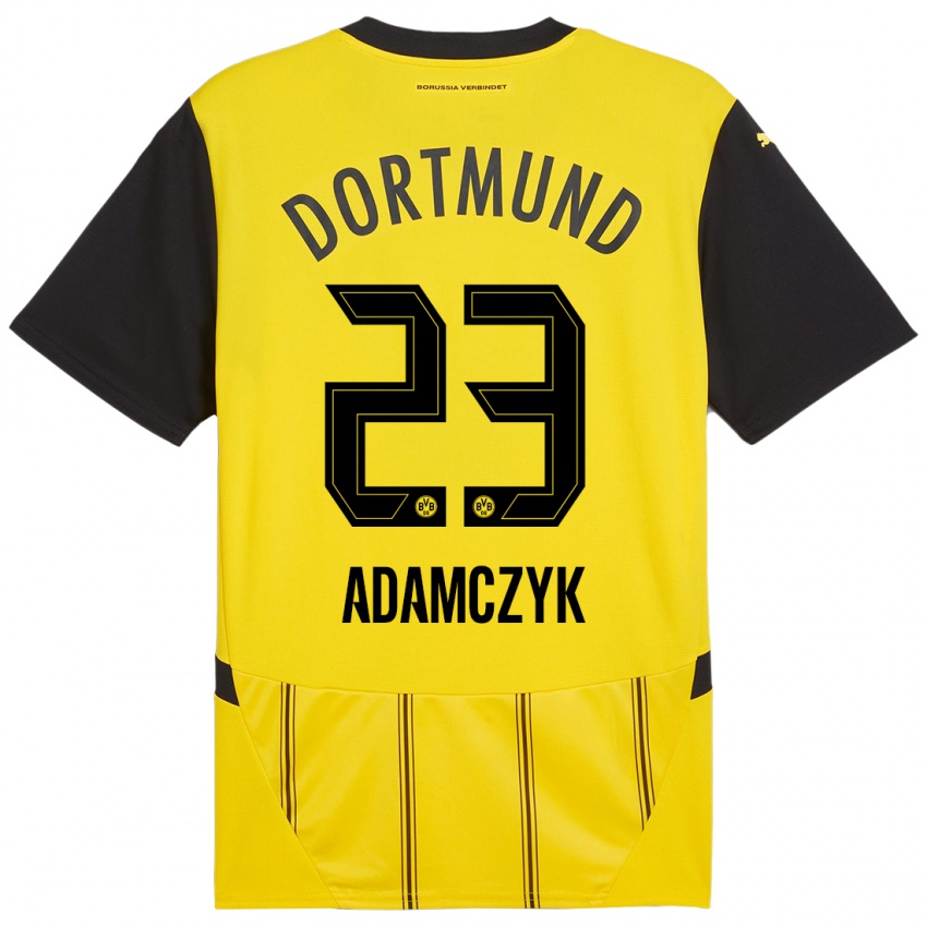 Niño Camiseta Nico Adamczyk #23 Amarillo Negro 1ª Equipación 2024/25 La Camisa Argentina