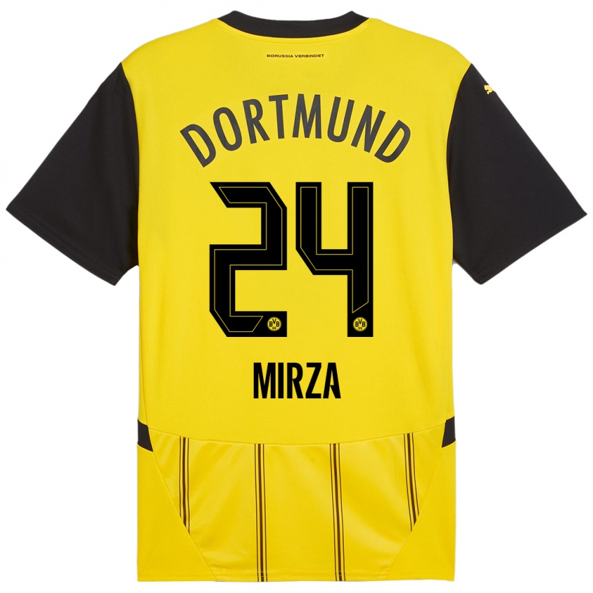 Niño Camiseta Marwan-Omir Mirza #24 Amarillo Negro 1ª Equipación 2024/25 La Camisa Argentina