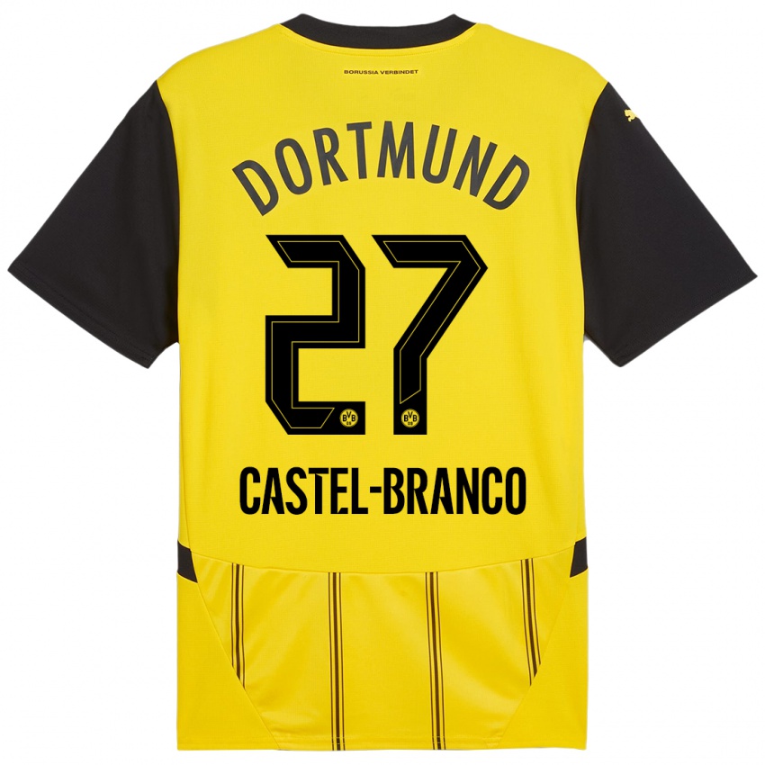 Niño Camiseta Diego Castel-Branco #27 Amarillo Negro 1ª Equipación 2024/25 La Camisa Argentina