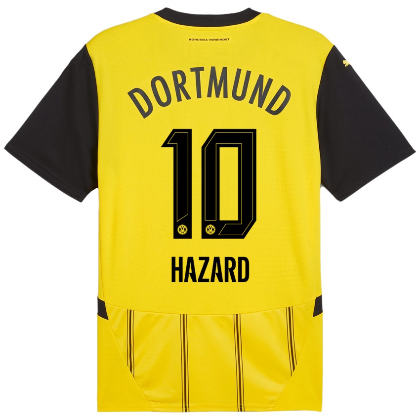 Niño Camiseta Thorgan Hazard #10 Amarillo Negro 1ª Equipación 2024/25 La Camisa Argentina