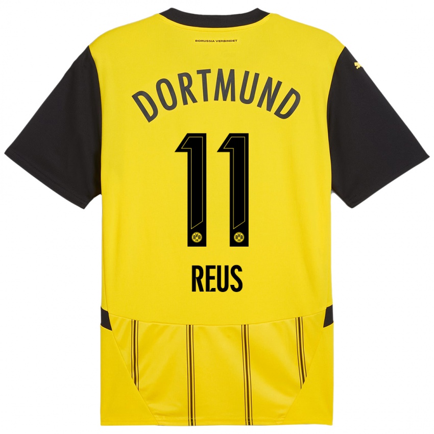 Niño Camiseta Marco Reus #11 Amarillo Negro 1ª Equipación 2024/25 La Camisa Argentina