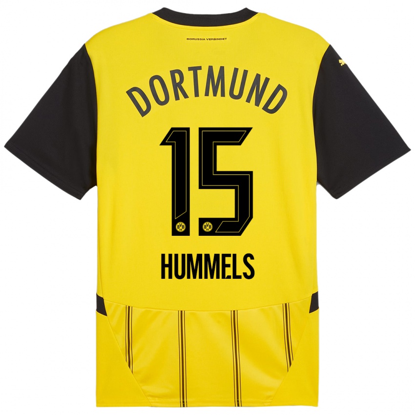 Niño Camiseta Mats Hummels #15 Amarillo Negro 1ª Equipación 2024/25 La Camisa Argentina