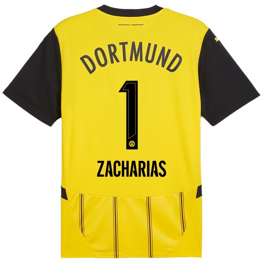 Niño Camiseta Marlon Zacharias #1 Amarillo Negro 1ª Equipación 2024/25 La Camisa Argentina