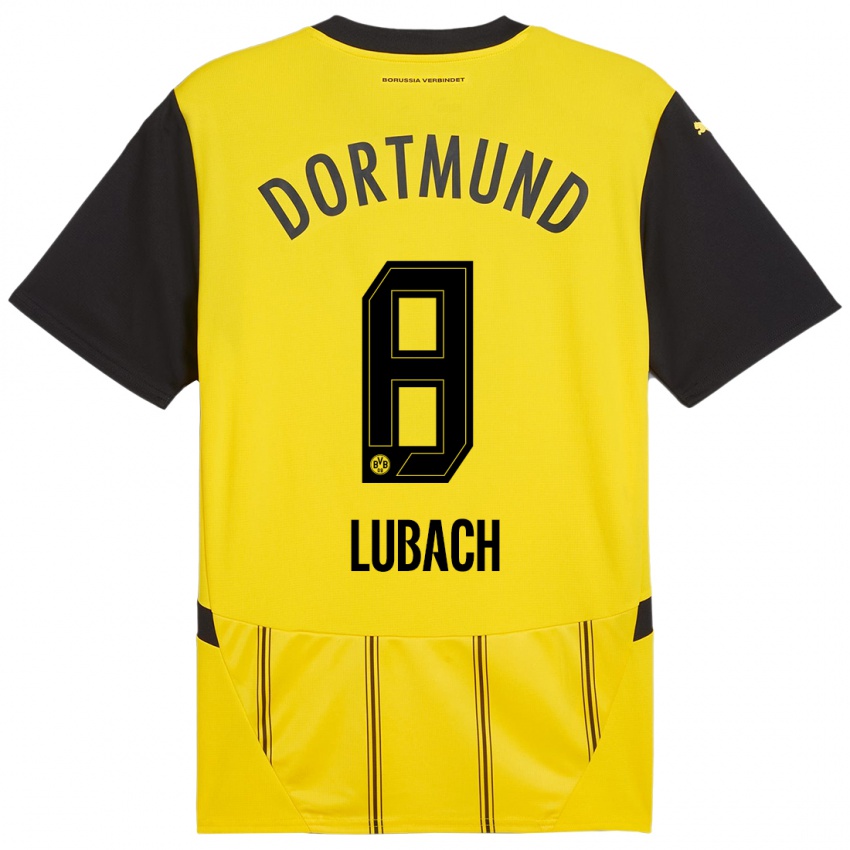 Niño Camiseta Rafael Lubach #8 Amarillo Negro 1ª Equipación 2024/25 La Camisa Argentina