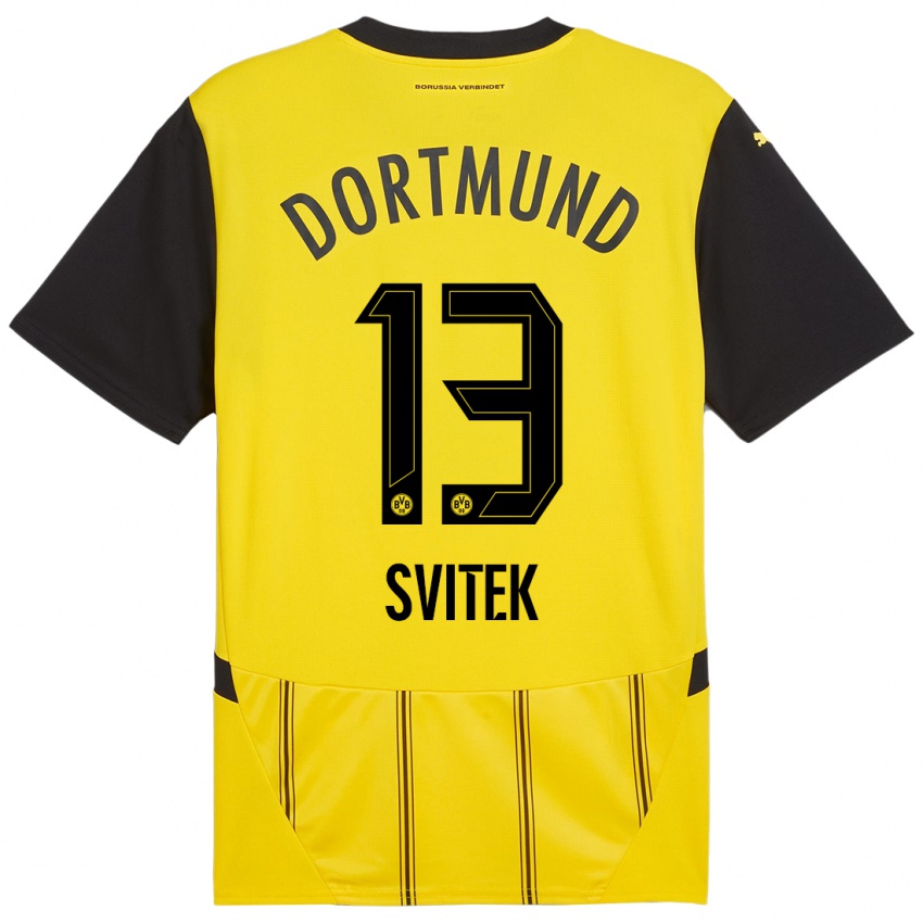 Niño Camiseta Leon Svitek #13 Amarillo Negro 1ª Equipación 2024/25 La Camisa Argentina