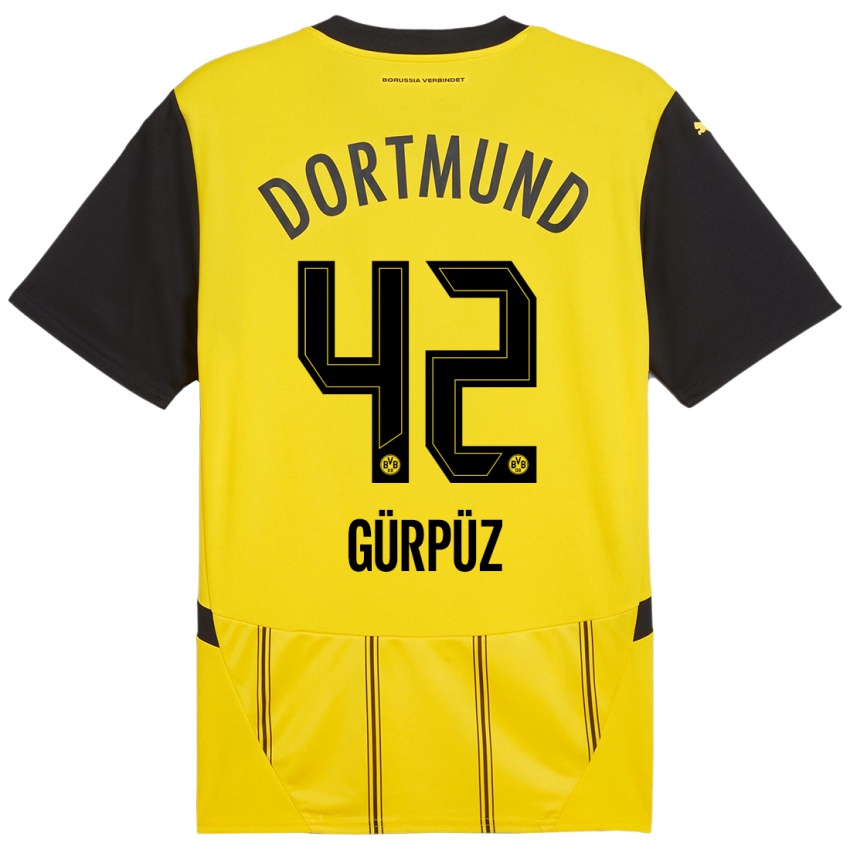 Niño Camiseta Goktan Gurpuz #42 Amarillo Negro 1ª Equipación 2024/25 La Camisa Argentina