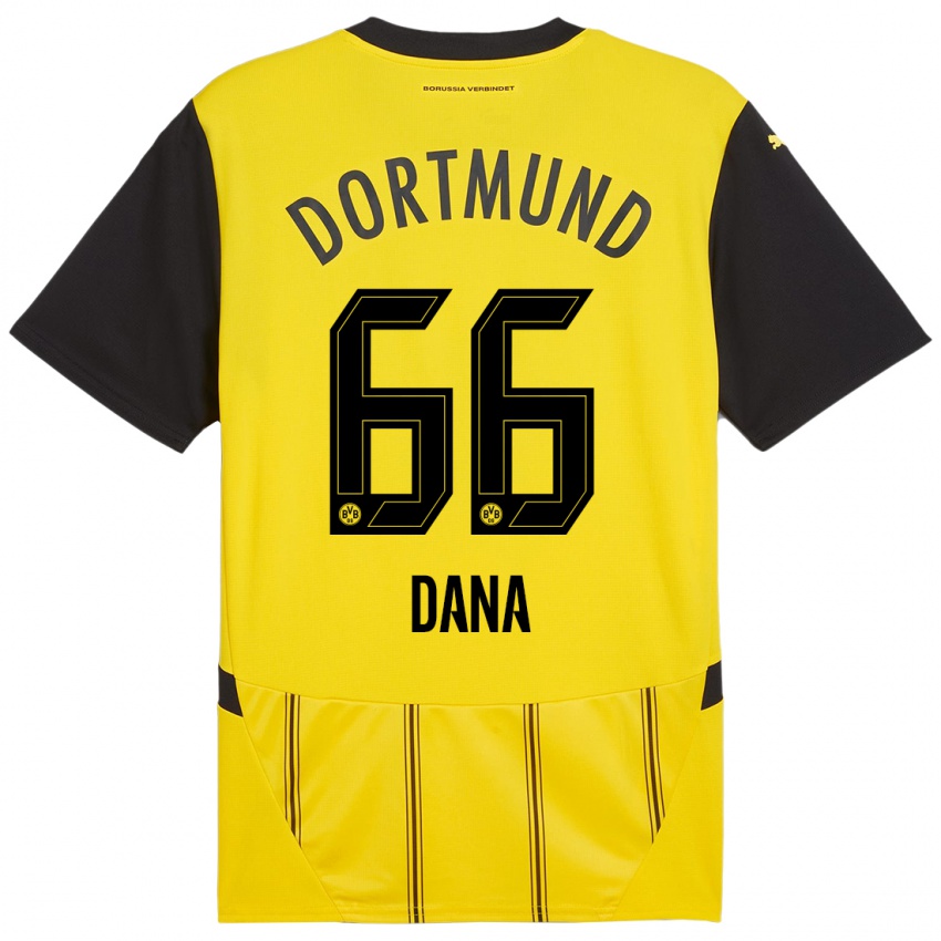 Niño Camiseta Bleckmann Dana #66 Amarillo Negro 1ª Equipación 2024/25 La Camisa Argentina