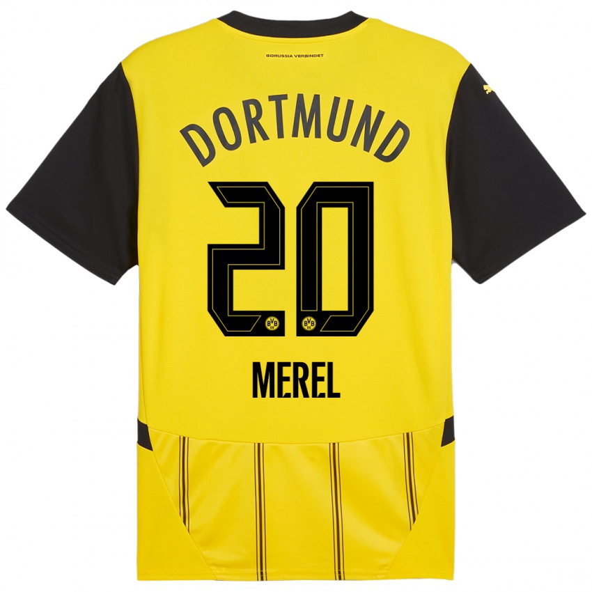 Niño Camiseta Freriks Merel #20 Amarillo Negro 1ª Equipación 2024/25 La Camisa Argentina