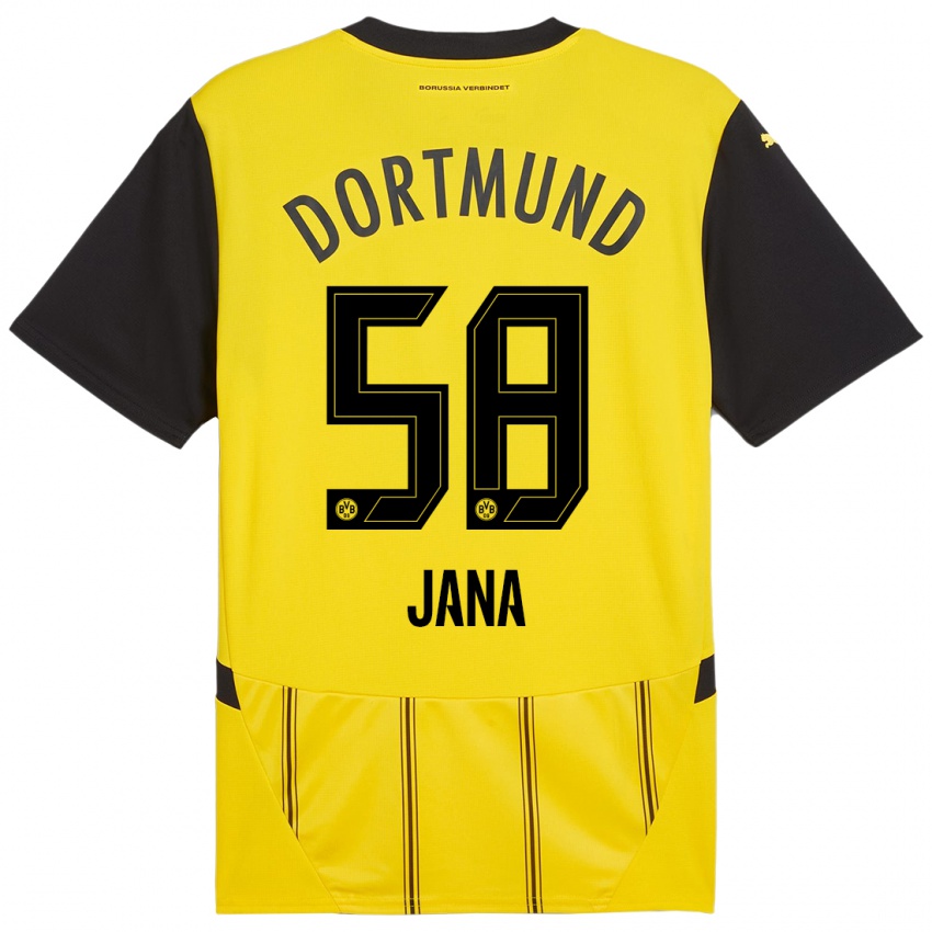 Niño Camiseta Nordberg Jana #58 Amarillo Negro 1ª Equipación 2024/25 La Camisa Argentina