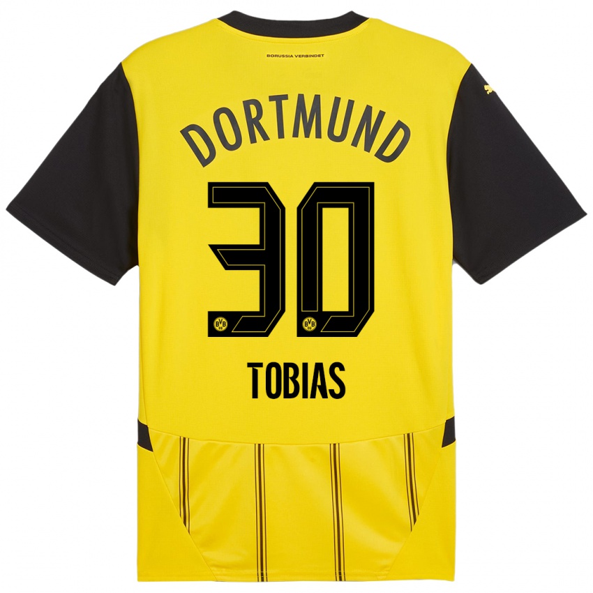 Niño Camiseta Vogt Tobias #30 Amarillo Negro 1ª Equipación 2024/25 La Camisa Argentina