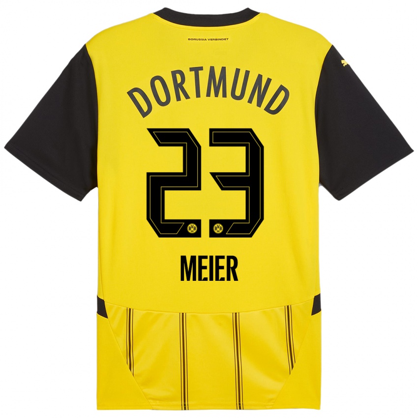 Niño Camiseta Maximilian Meier #23 Amarillo Negro 1ª Equipación 2024/25 La Camisa Argentina