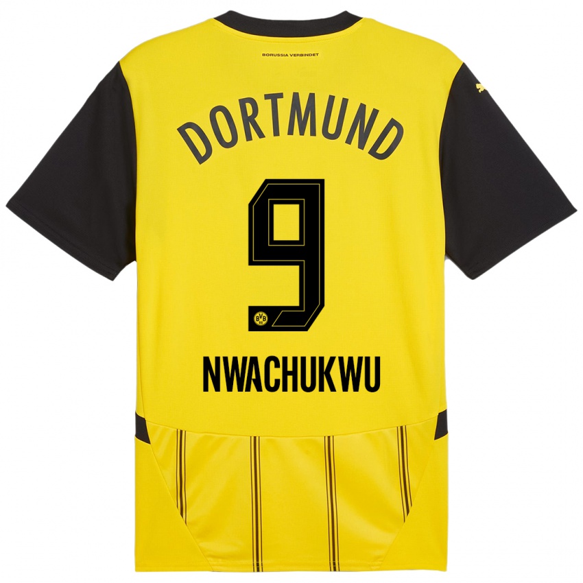 Niño Camiseta Isaak Nwachukwu #9 Amarillo Negro 1ª Equipación 2024/25 La Camisa Argentina