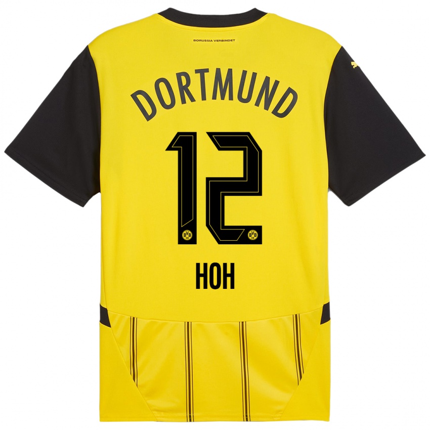 Niño Camiseta Hendrik Hoh #12 Amarillo Negro 1ª Equipación 2024/25 La Camisa Argentina