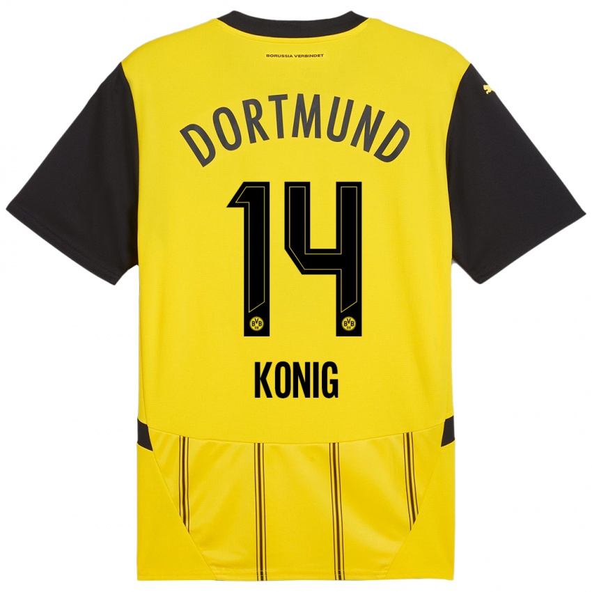 Niño Camiseta Raul Konig #14 Amarillo Negro 1ª Equipación 2024/25 La Camisa Argentina