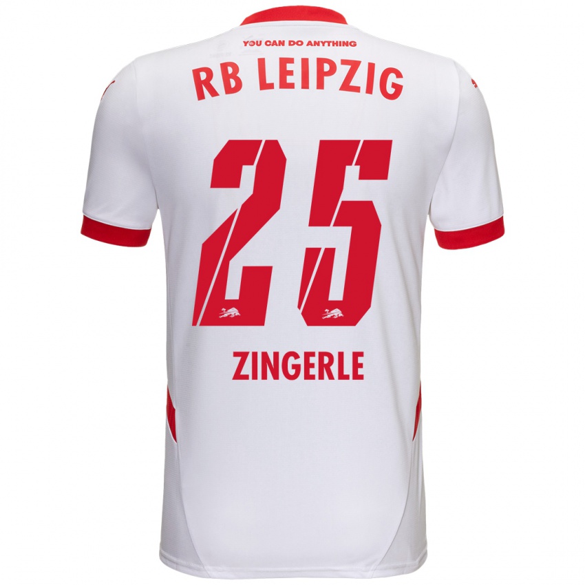 Niño Camiseta Leopold Zingerle #25 Blanco Rojo 1ª Equipación 2024/25 La Camisa Argentina