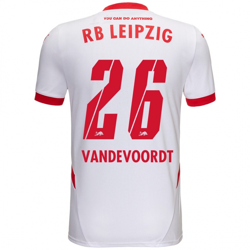 Niño Camiseta Maarten Vandevoordt #26 Blanco Rojo 1ª Equipación 2024/25 La Camisa Argentina