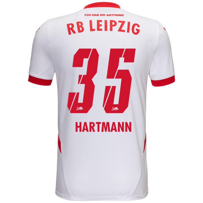 Niño Camiseta Fabrice Hartmann #35 Blanco Rojo 1ª Equipación 2024/25 La Camisa Argentina