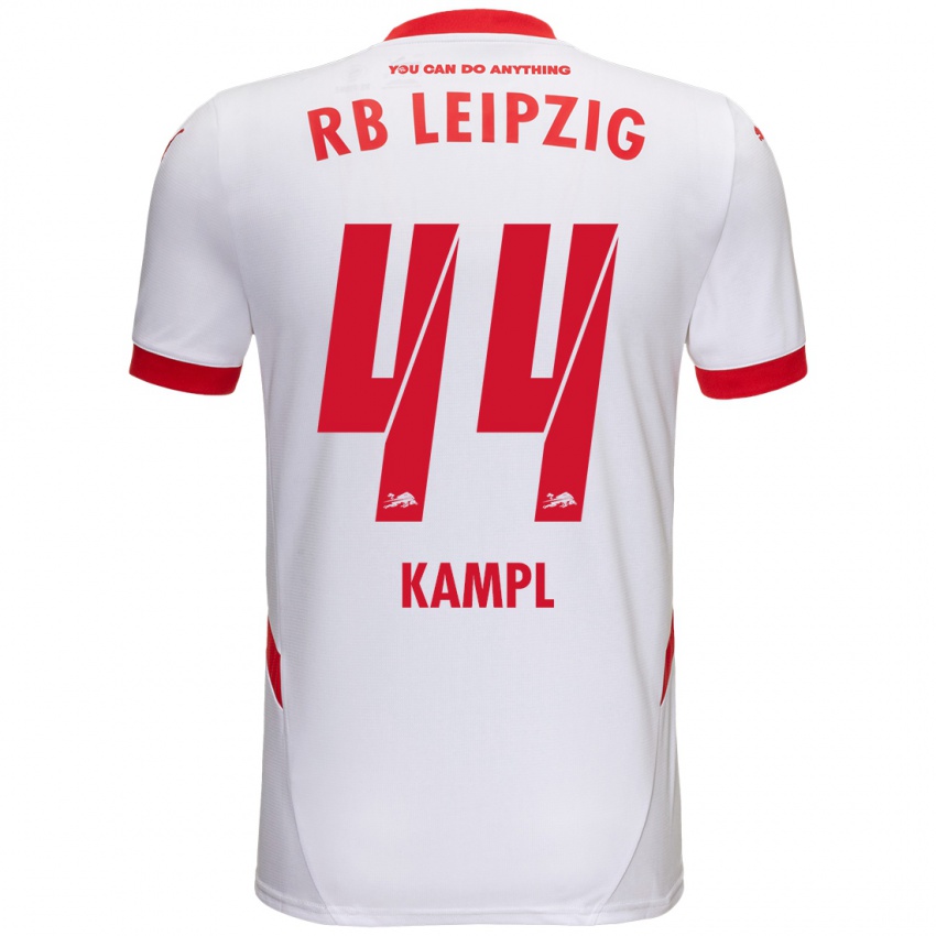 Niño Camiseta Kevin Kampl #44 Blanco Rojo 1ª Equipación 2024/25 La Camisa Argentina