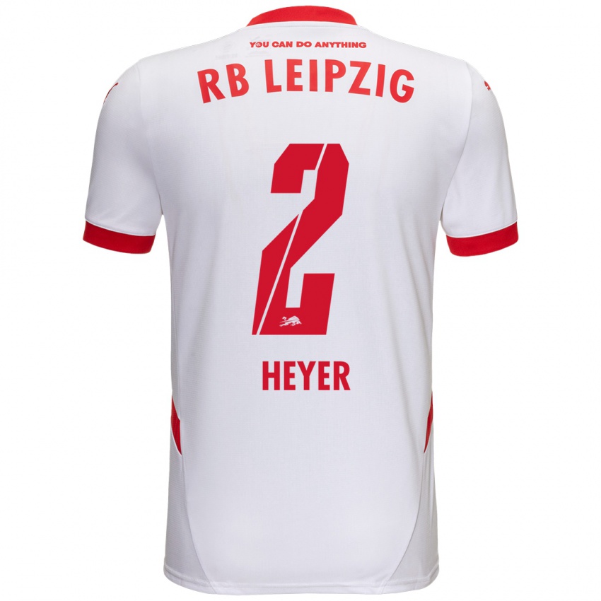 Niño Camiseta Friedrich Heyer #2 Blanco Rojo 1ª Equipación 2024/25 La Camisa Argentina