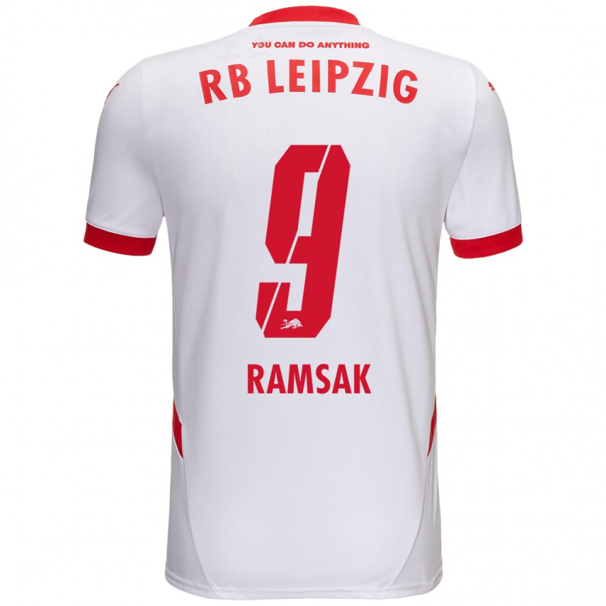 Niño Camiseta Robert Ramsak #9 Blanco Rojo 1ª Equipación 2024/25 La Camisa Argentina